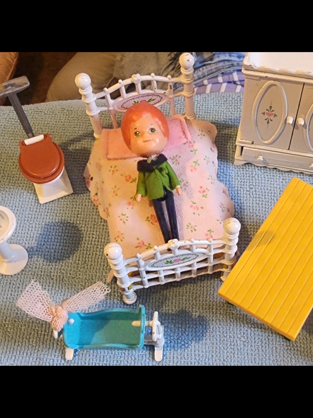 Vintage Mattel The Littles Dad Doll And Accessories